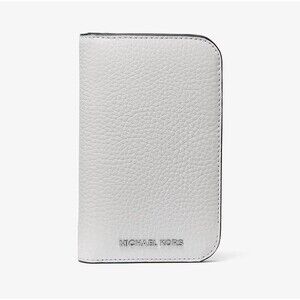 Michael Kors Hudson Pebbled Leather Snap Card Case Wallet
